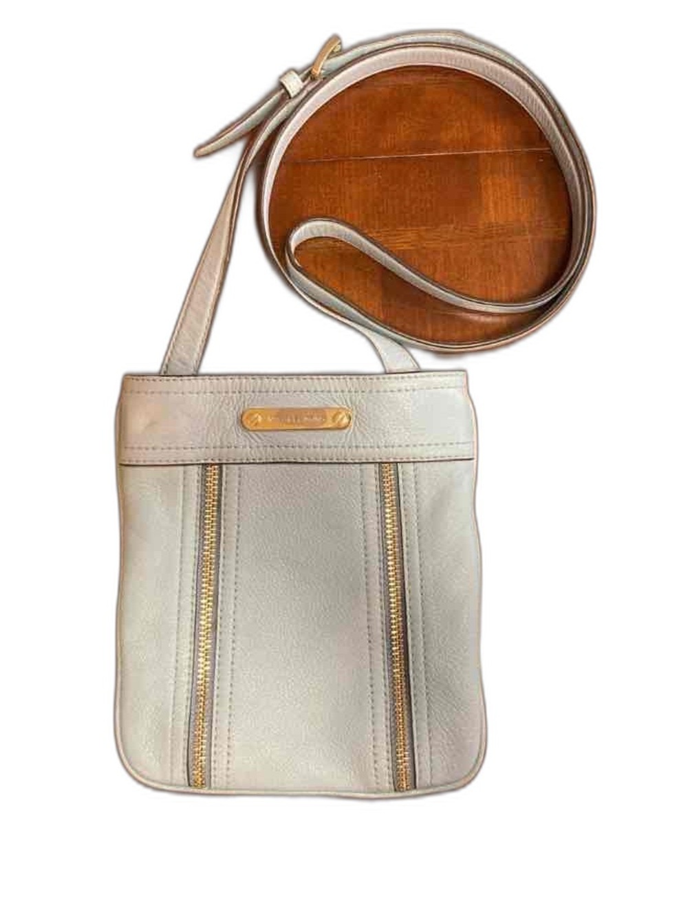 Michael Kors Moxley Zipper Pebbled Leather Crossbody VGC